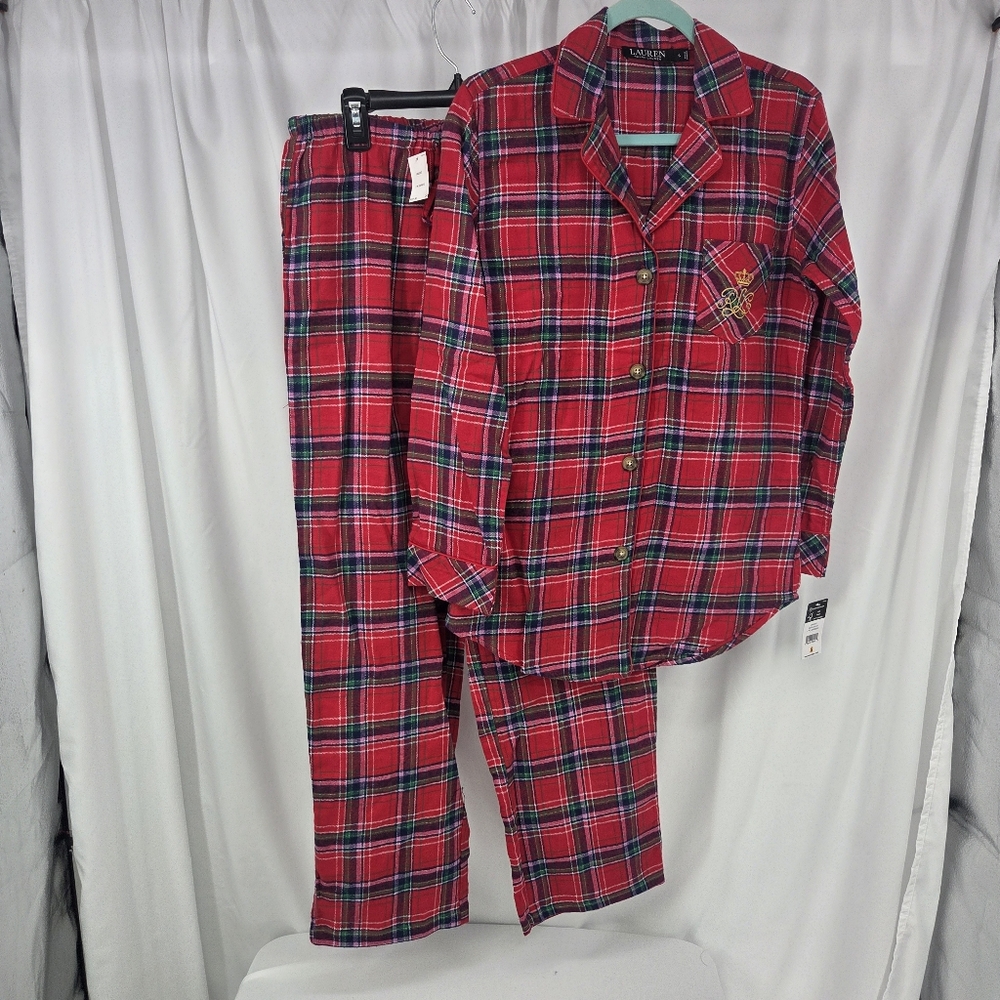 Lauren Ralph Lauren Red Plaid Pajama Set